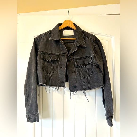 OAK + FORT cropped jean jacket - Picture 1 of 2